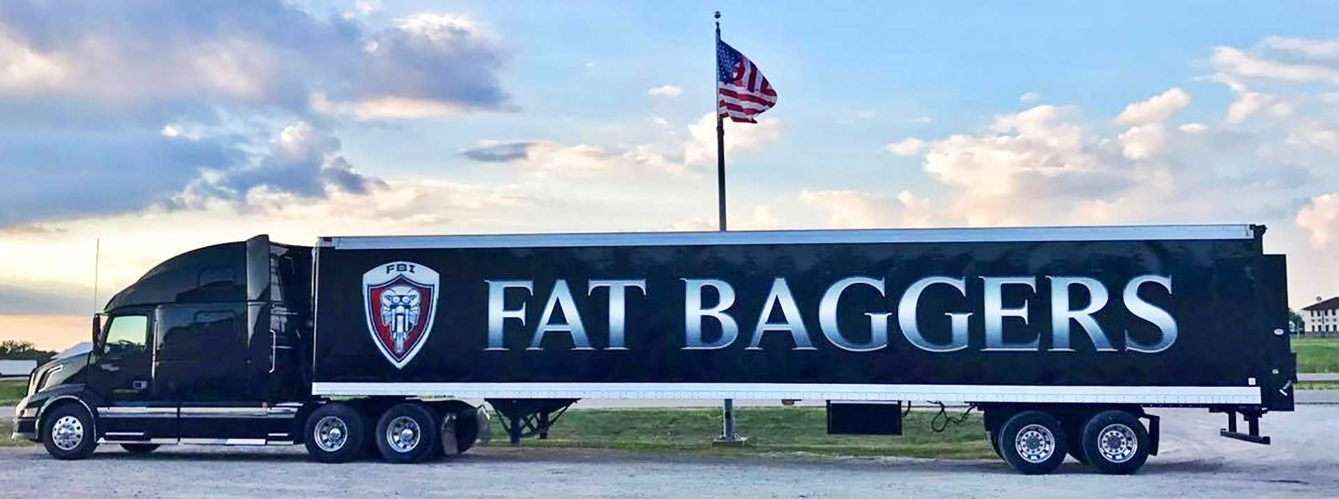 Logo and shipping truck for Fat Baggers, Inc.